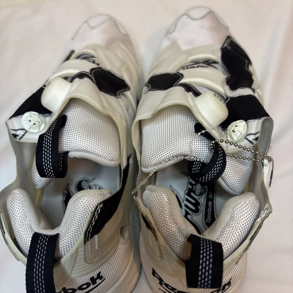 Reebok InstaPump Fury Overbranded White Black Slip On AR1413 2016 Mens Size 12‎